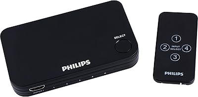 Commutateur hdmi philips pour 4 appareils télécommande sans fil utilisation avec smart