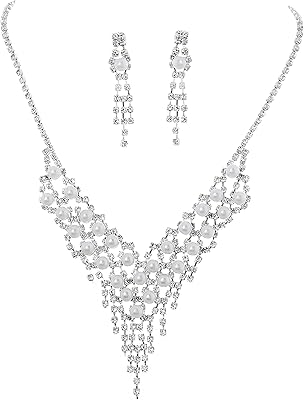 Ensemble de colliers et boucles d'oreilles de mariage en bois de barwood, colliers