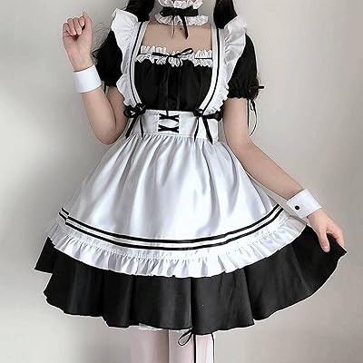 2021 costumes de femme de chambre lolita mignons noirs filles femmes belle