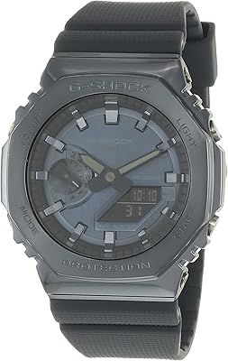 Montre analogique-numérique g-shock pour homme avec cadran bleu et bracelet en résine gm-2100n-2adr.
