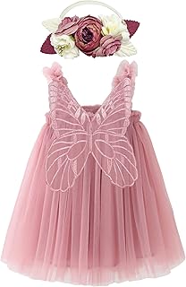 Robe tutu en tulle superposée papillon pour bébés filles, robe de princesse