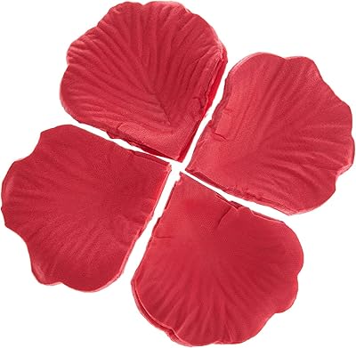 Pétales de roses artificielles douces rose foncé pour décorations de fête de mariage