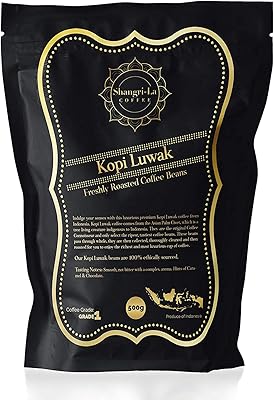 Grains de café moulu shangri-la coffee kopi luwak - source durable (d'indonésie)