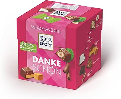 Cubes de chocolat ritter sport merci 176g