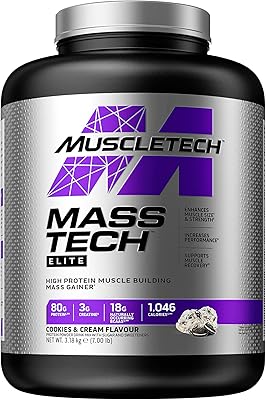 Supplément à saveur de biscuits et de crème muscletech elite mass tech, 7