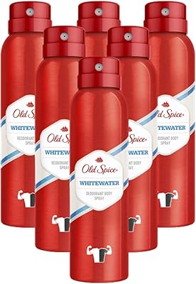 Déodorant à l'eau blanche old spice en spray pour homme, 6 x 150