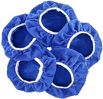 Glarex 5 pièces 9-10 pouces couverture de polissage de voiture en microfibre souple