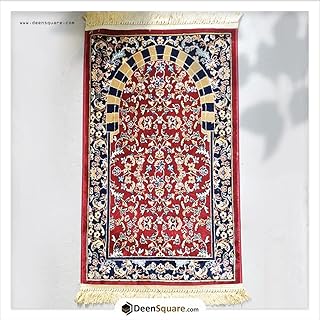 Tapis de prière rawdah mihrab (pour adultes (70 x 110 cm), bleu clair)