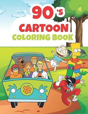 Livre d'activités de coloriage de dessins animés des années 90 pour les enfants