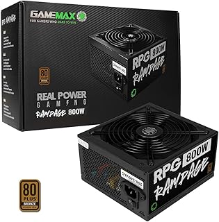 Alimentation gamemax 800w (sans câble d'alimentation), non standard, apfc, condensateur principal japonais, 80