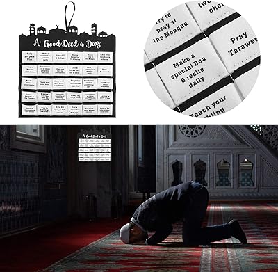 Calendrier du ramadan, à suspendre avec poches, calendrier à suspendre pour l'islam, compte