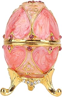 Boîte à bijoux, boîte à œufs en émail peinte à la main, ornement