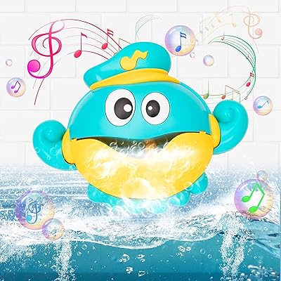 Jouets de bain bubble maker octopus, machine à musique à bulles pour jouet