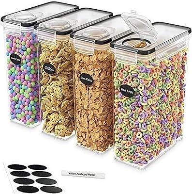 Valuxe récipients de stockage de céréales et d'aliments secs empilables hermétiques en plastique