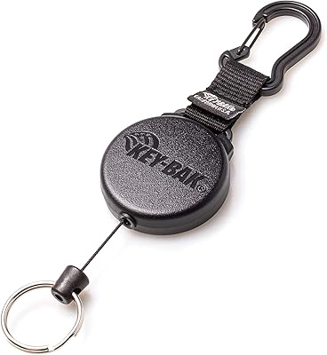 Porte-clés rétractable robuste key-pack secret avec cordon rétractable en kevlar pour sécuriser