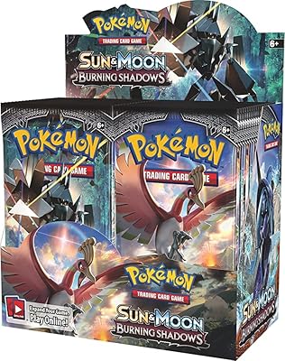 Boîte de booster de jeu de cartes pokémon burning shades (paquet de 36)