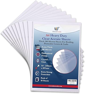 Feuilles d'acétate transparentes en pvc très résistantes de 240 microns, feuilles de plastique