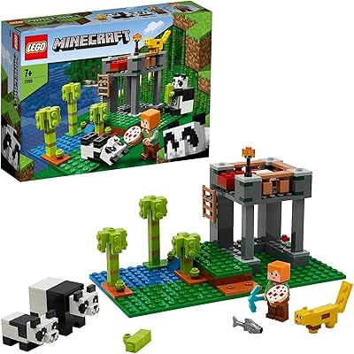 Lego 21158 minecraft panda nursery kit de construction avec alex et figurines d'animaux