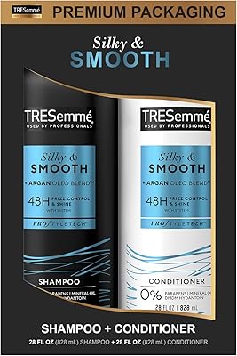 Ensemble shampoing et revitalisant tresemmé smooth & silky (28 oz chacun)
