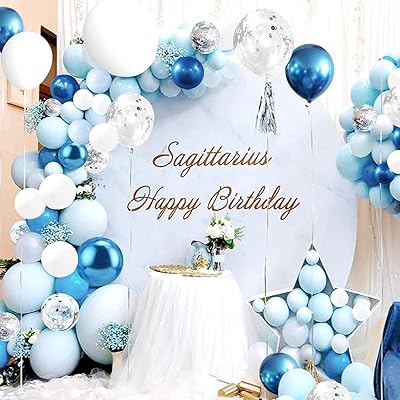 Ensemble ballons, arche et guirlande en latex métallisé y&l avec pompe