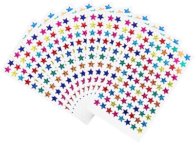 Todmummy 960 pièces d'autocollants étoiles en feuille métallique ensemble d'autocollants étoiles à paillettes