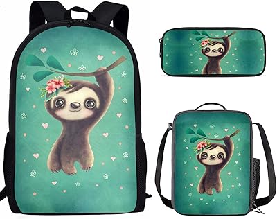Ensemble de sac à dos d'école pour enfants paprockda déjeuner livres
