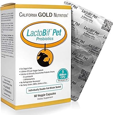 Probiotique california gold nutrition pour animaux de compagnie par lactobiv 5