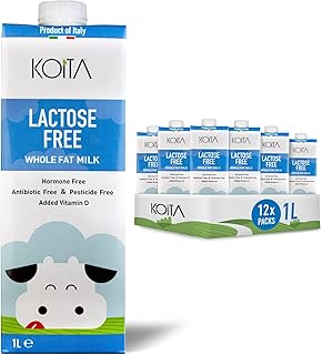 Lait entier sans lactose, 12 x 1 litre de koita