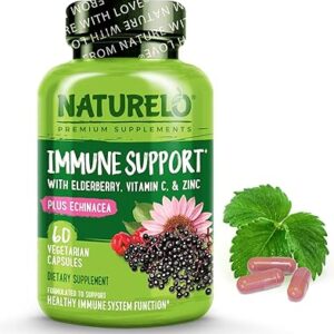 Naturilo immune support | vitamine c biologique, sureau et zinc, plus échinacée | renforcement immunitaire naturel avec antioxydants, défenses végétales et minéraux | 60 capsules végétales. Vos marques préférées à prix réduits sur Diaytar