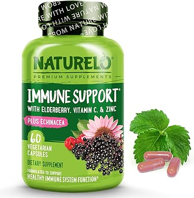 Naturilo immune support | vitamine c biologique, sureau et zinc, plus échinacée |
