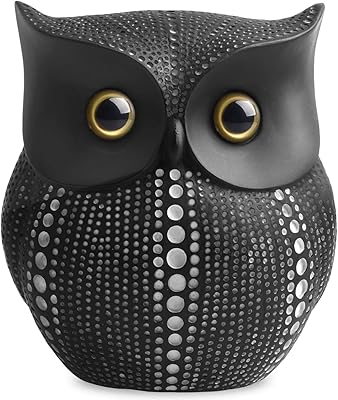 Figurine de hibou kikitoy pour décoration de la maison (noir) figurine miniature