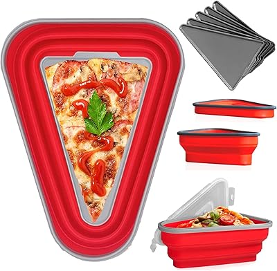 Revhq récipient de conservation à pizza réutilisable, récipient à pizza extensible avec 5