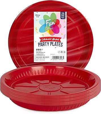 Ensemble d'assiettes de fête en plastique pour éventails, taille 22 cm - assiettes en plastique durables adaptées aux fêtes d'anniversaire et à toutes les occasions - taille 26 cm. Profitez des meilleurs deals du Sénégal sur Diaytar