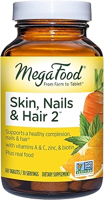 Mega food skin nails & hair 2 multivitamines pour femmes et hommes