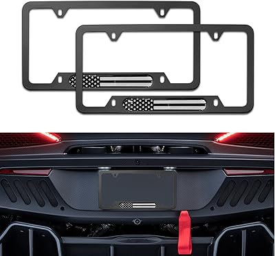 Qodolsi pack-2 cadre de plaque d'immatriculation de voiture, support de plaque d'immatriculation