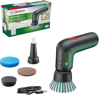 Brosse de nettoyage électrique bosch home & garden, batterie 3,6 v intégrée, câble