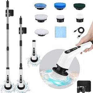 Brosse à récurer électrique rotative sans fil losoy avec 7 têtes de brosse remplaçables et bras d'extension réglable de 54", brosse à récurer électrique pour salle de bain, cuisine, sol, carrelage, baignoire. Diaytar : L'excellence du service, la douceur des prix