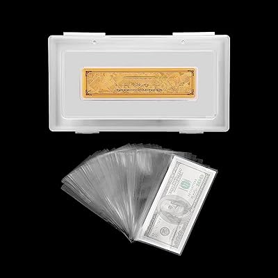100 pièces porte-monnaie en papier transparent avec sac de rangement panneau de protection