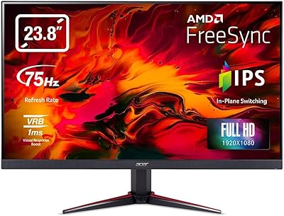 Moniteur ips acer nitro vg240y bmiix 238" fhd (1920 x 1080) avec technologie
