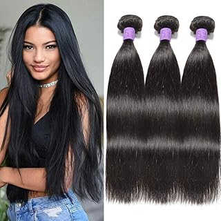 3 lots de cheveux humains péruviens droits de qualité 8a extensions