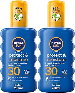 Nivea sun spray hydratant et écran solaire protège contre les rayons uva