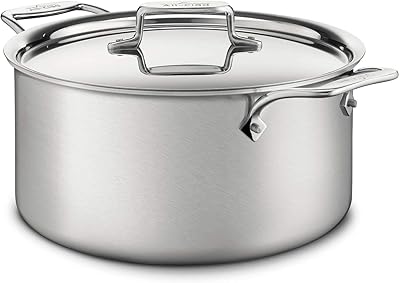 Bd552043 récipient avec couvercle en acier inoxydable d5 poli all-clad lavable au lave-vaisselle