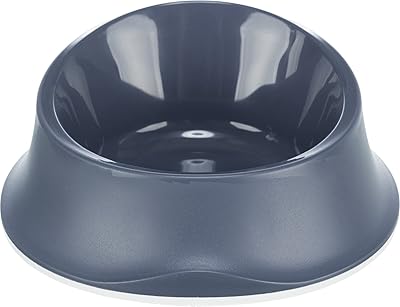Bol en plastique trixie avec anneau en caoutchouc - bleu/18 cm
