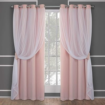 Exclusivités home curtains catarina paire de rideaux assombrissants de couleur unie avec œillets