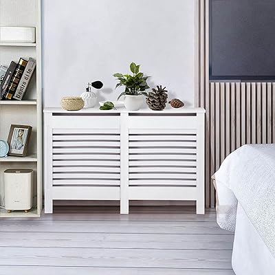 Couvercle de radiateur grande armoire en bois mdf moderne peinte en blanc
