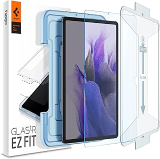 Protecteur d'écran spigen glastar ez fit conçu pour samsung galaxy tab s7 fe
