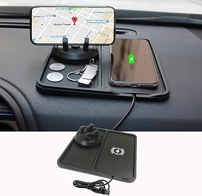 Chargeur sans fil de voiture tapis de téléphone universel antidérapant pour rotation