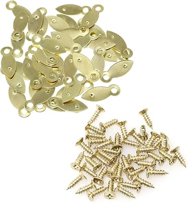 40 boutons plats, cadre photo doré, 8 x 22 mm, avec accessoires