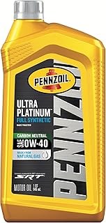 Huile moteur entièrement synthétique penzoil ultra platinum 0w-40 (1 litre, 1 paquet)