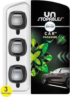 Désodorisants pour voiture febreeze, désodorisant pour voiture, odeur de paradis non-stop, anti-mauvaise odeur